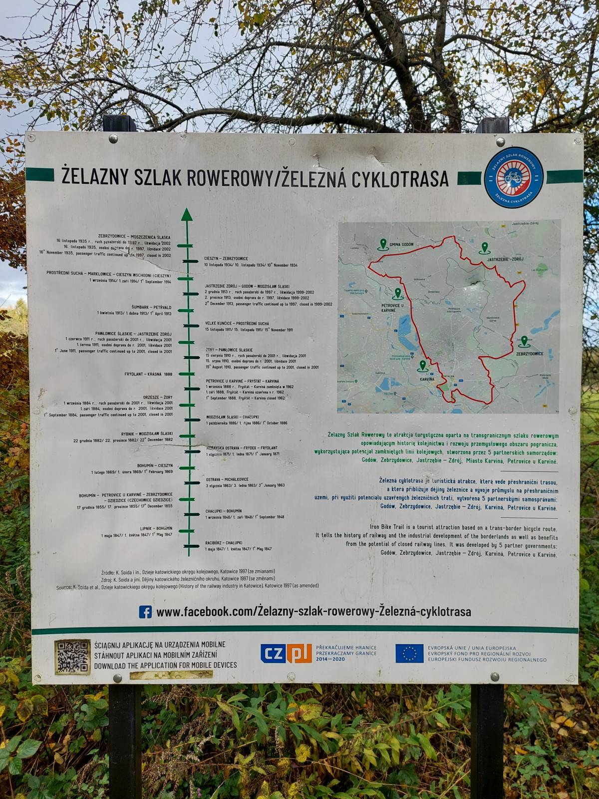 Zdjęcie tablicy informacyjnej nr 1 w Godów tablica